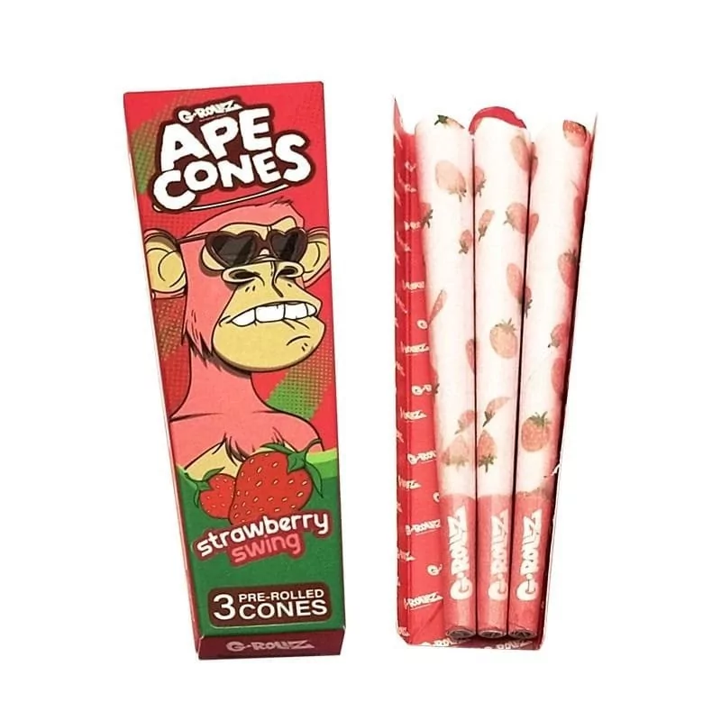 Cones Pre Roules Saveur Fraise G Rollz