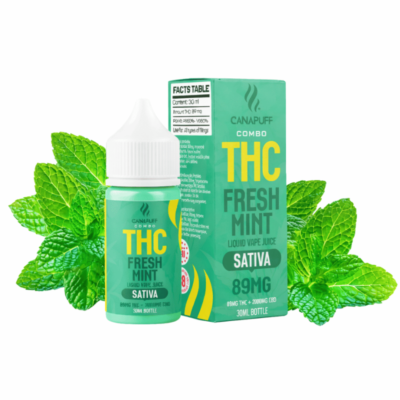 E Liquide THC 89mg 2000mg CBD Fresh Mint 30ml Canapuff