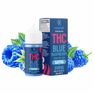 E Liquide THC 89mg Blue Raspberry 30ml Canapuff