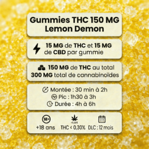 Gummies THC 150mg Lemon Demon Space Gummiz