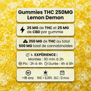 Gummies THC Lemon Demon Space Gummiz 250mg