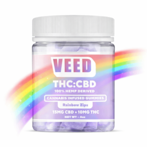 Gummies THC 300mg CBD 450mg Rainbow Zips VEED