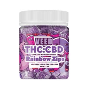 Gummies THC Delta 9 300mg CBD 450mg Rainbow Zip X30 10mg Thcgummy VEED