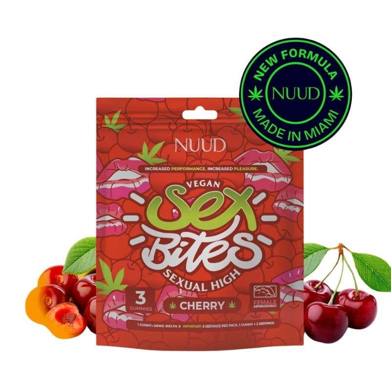 Gummies THC Delta 9 60mg Sex Bites Cerise Pour Femmes X3 20mggummy Nuud
