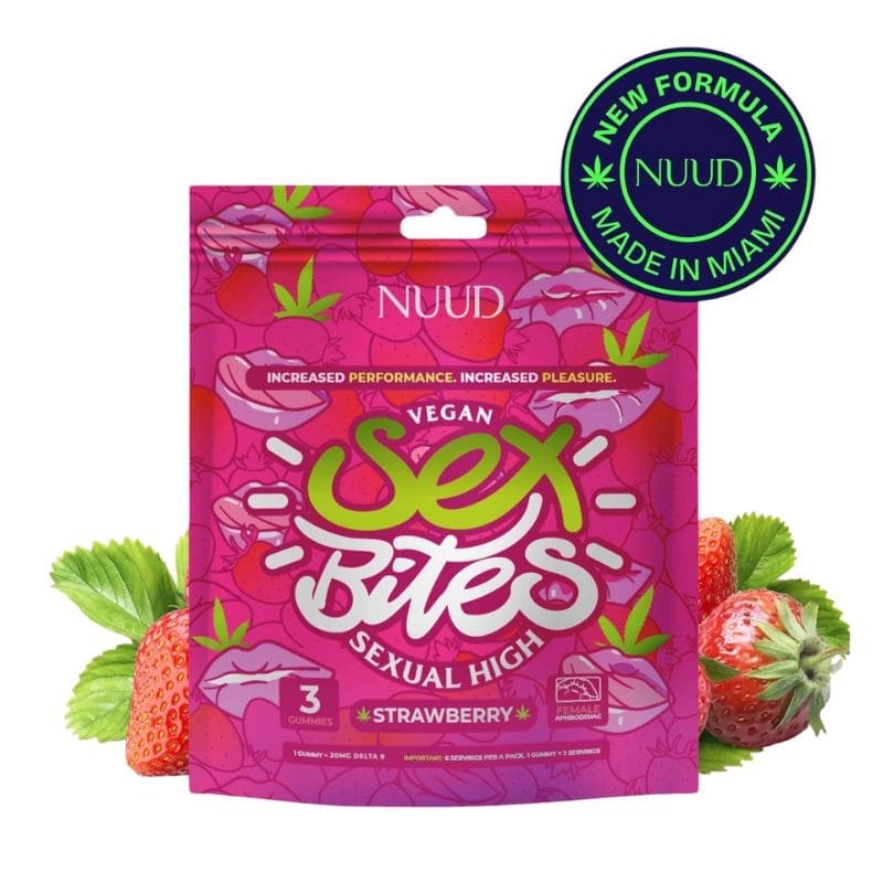 Gummies THC Delta 9 60mg Sex Bites Fraise Pour Femmes X3 20mggummy Nuud