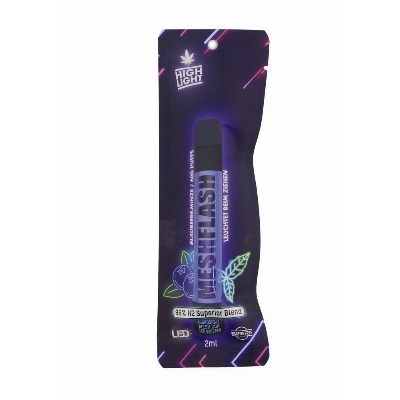 Puff 10 OH HHC 96 Meshflash Blaubeere Minze 600 Puffs High Light