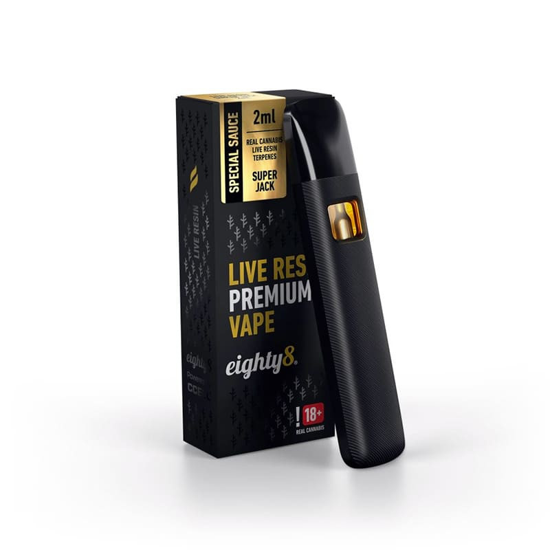 Puff CBD 92 Vape Live Resin Banana Runtz 2ml 600 Puffs Eighty 8