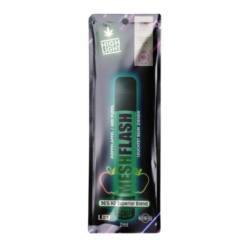 Puff H2 96 Meshflash Doppleapfel 600 Puffs High Light