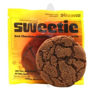 Space Cookie Delta 9 THC 50mg Dark Chocolate Cappuccino Puffy