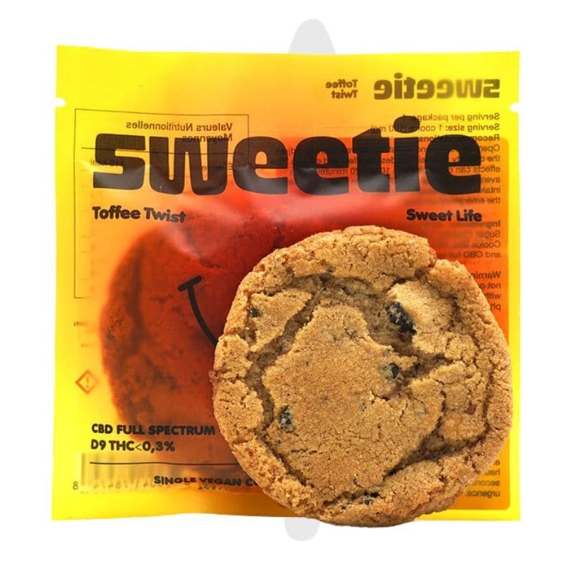 Space Cookie Delta 9 THC 50mg Toffee Twist Puffy