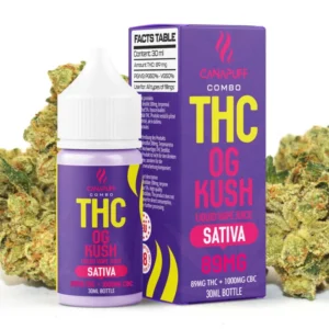 E Liquide THC 89mg 1000mg CBC Og Kush 30ml Canapuff