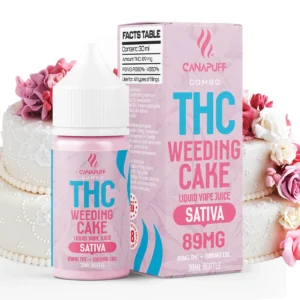E Liquide THC 89mg 1000mg CBC Weeding Cake 30ml Canapuff