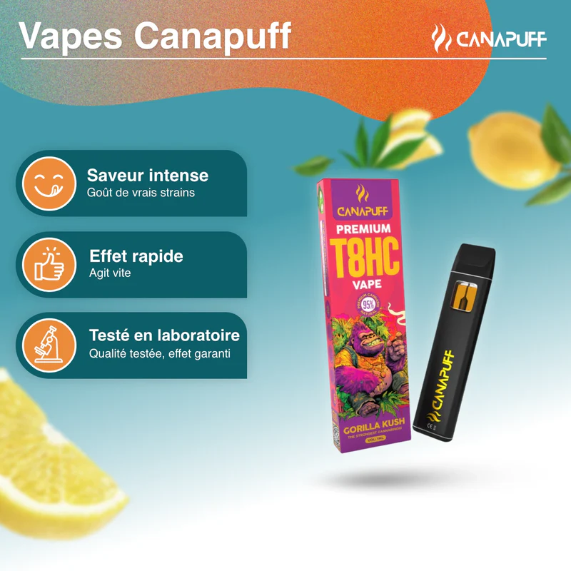 Vape T8hc Gorilla Kush 1ml Canapuff