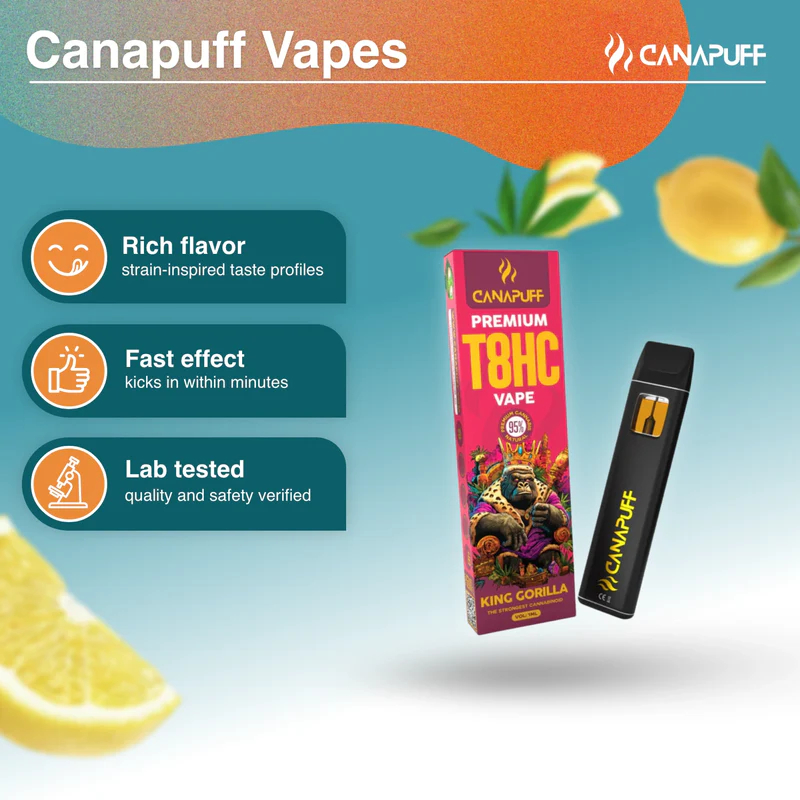 Vape T8hc King Gorilla 1ml Canapuff