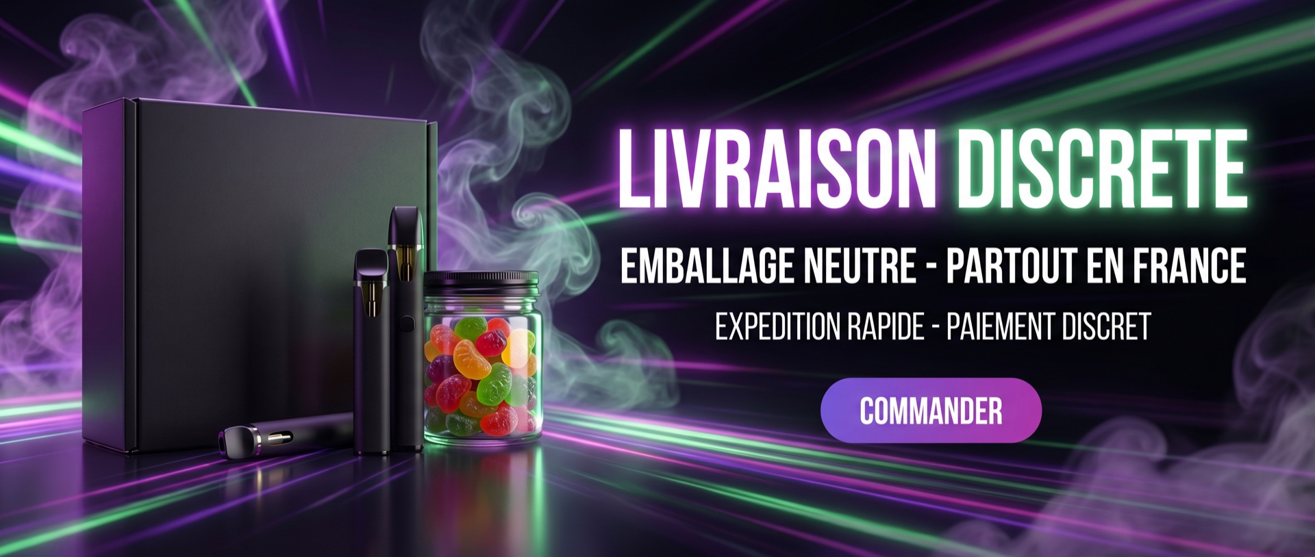 Livraison discrète de puff THC et CBD, emballage neutre partout en France - PuffTHC